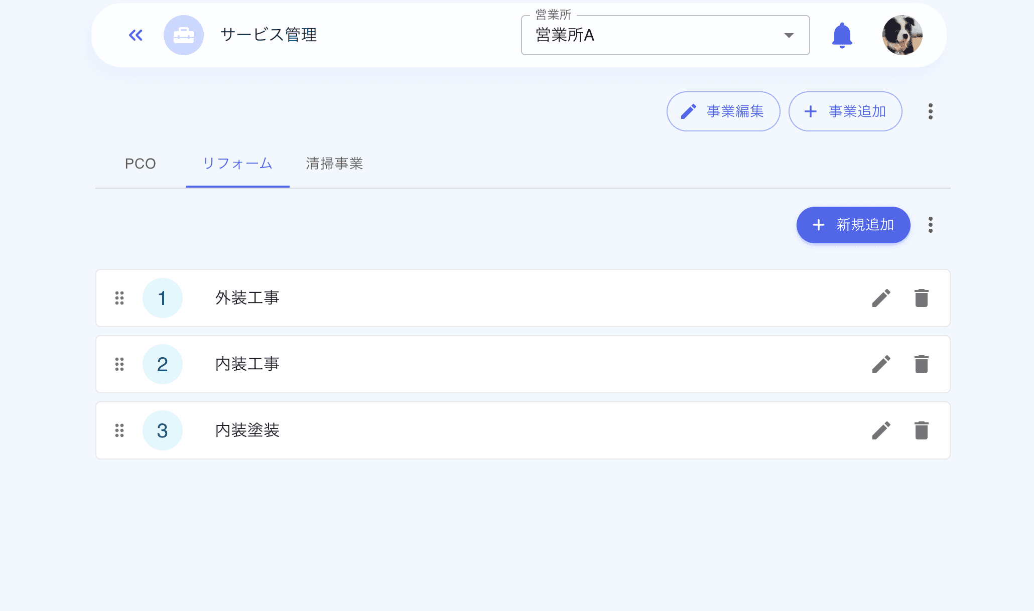 サービス管理